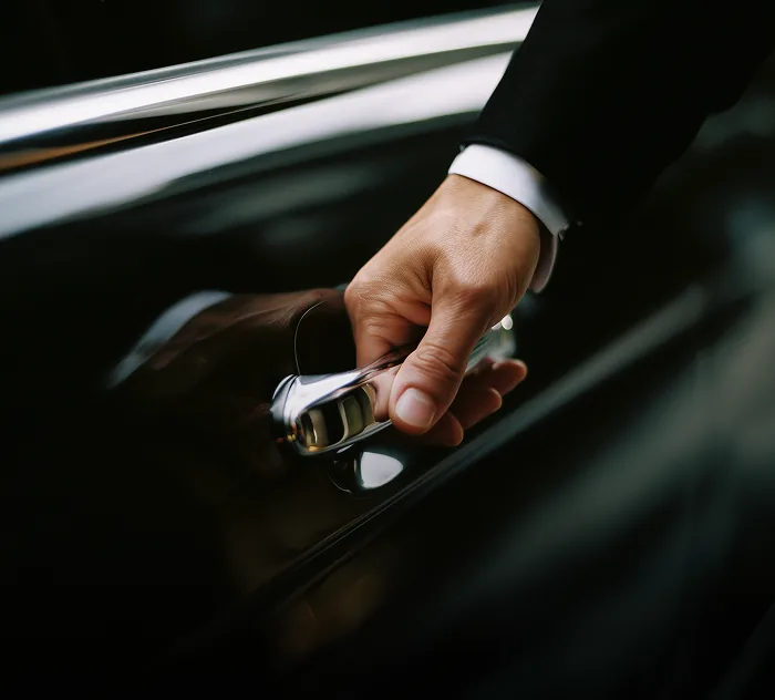 Concierge opening car door